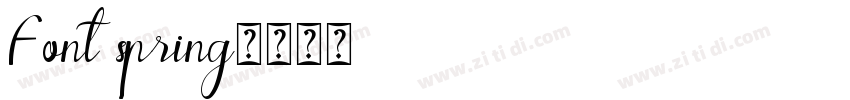 Font spring字体转换